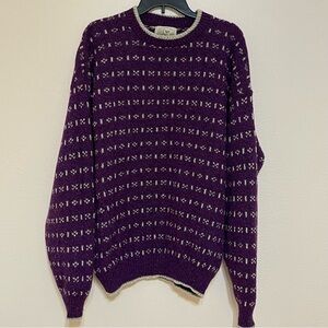 Vintage Alps Wool Crew Neck Pullover Grandpa Sweater Merrimac Valley New England